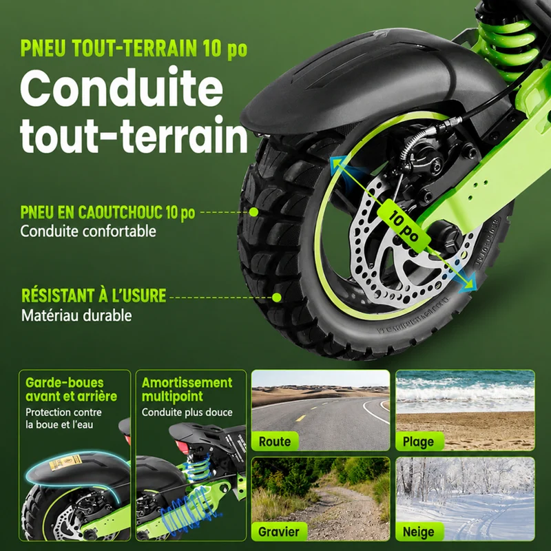 Gyrocopters - Trottinette électrique Plaid 3.0 pour adultes et adolescents - Vitesse 45 km/h, autonomie 45 km - Application - Noir