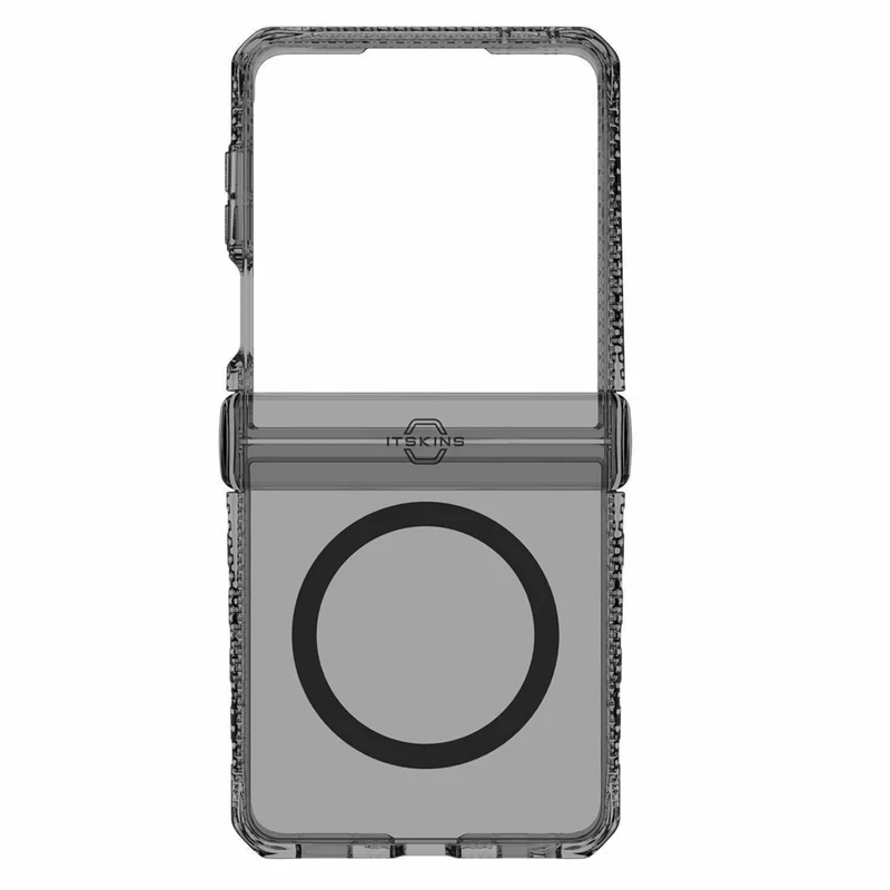 ITSKINS Hybrid_R Hinge Clear with Magnets Case - Galaxy Z Flip 8 - Smoke