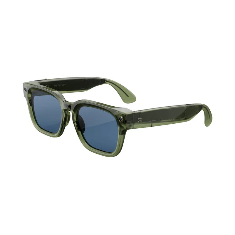 Meta - Lunettes Fury - Vert course, lentilles Atlantic bleu clair
