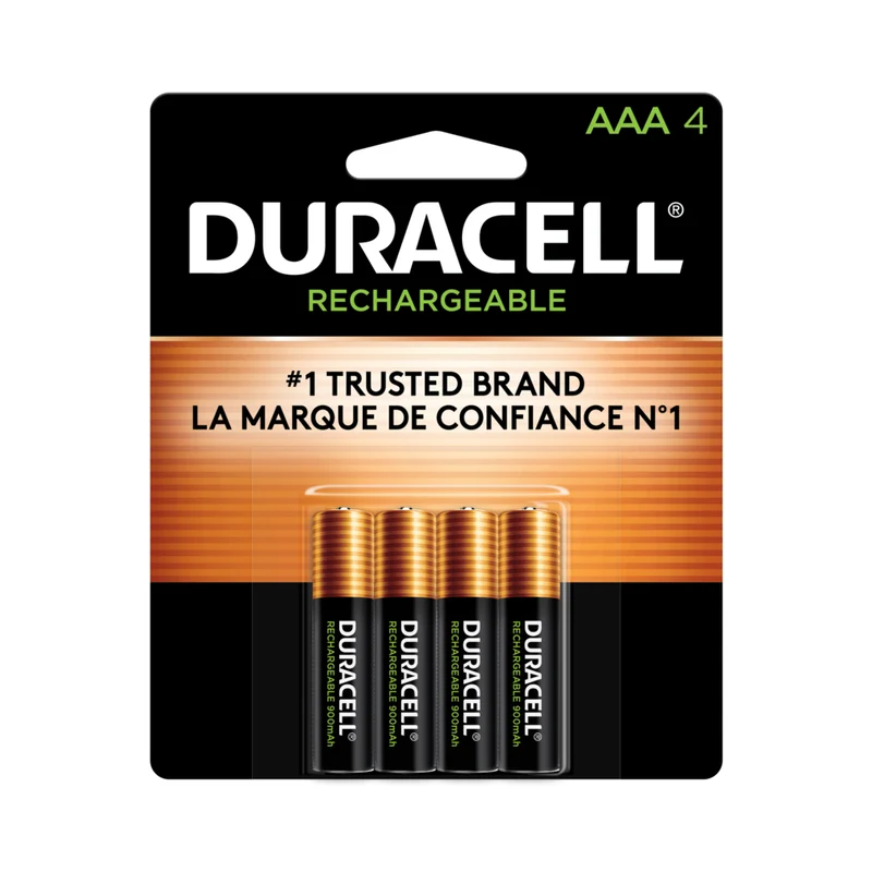 Duracell - Piles Rechargeables AAA - paquet de 4