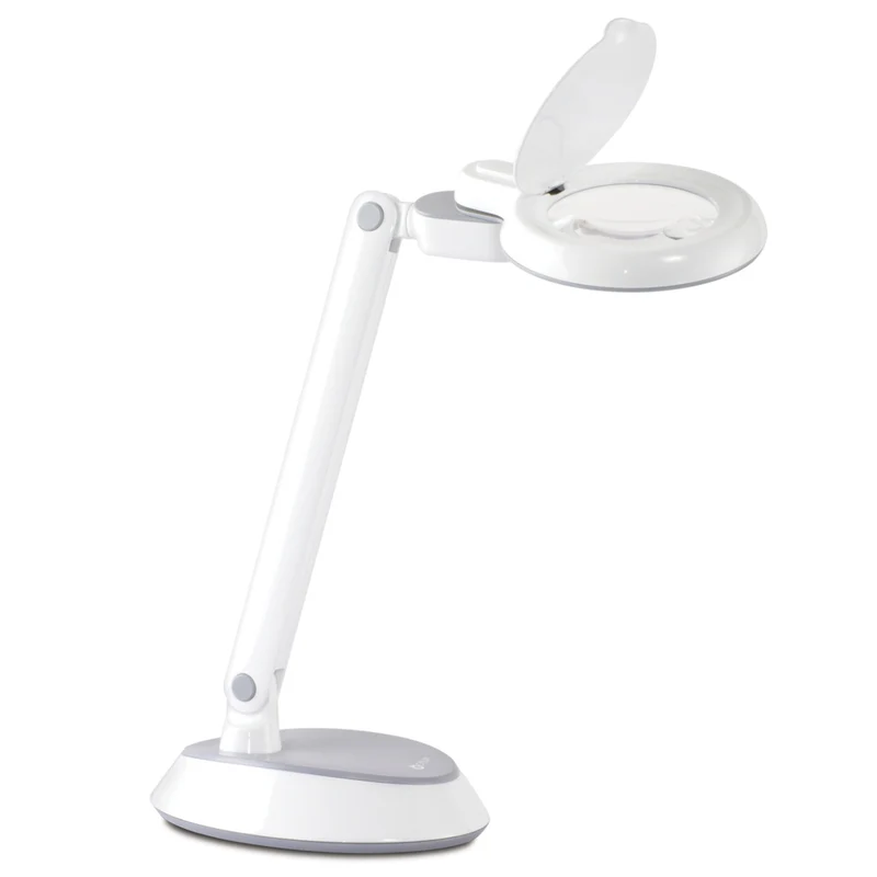 OttLite Space-Saving LED Magnifier Desk Lamp - Clearsun - White