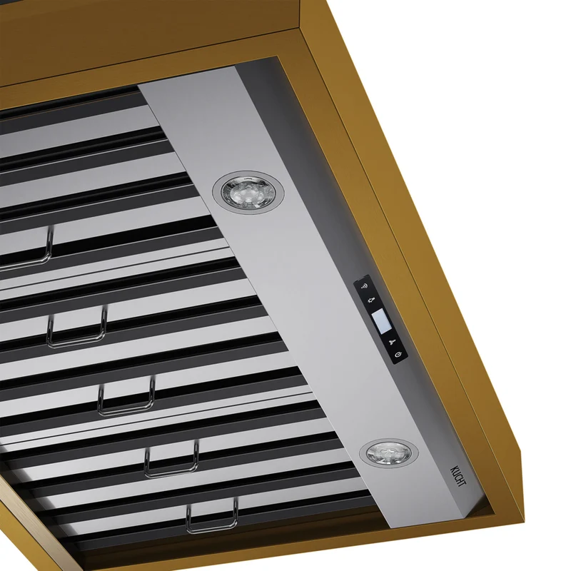 KUCHT KRH36SG 36 po Hotte murale - 900 CFM - Acier inoxydable avec accents dorés