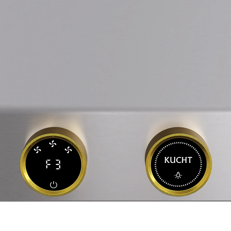 KUCHT KRH300-GL-C 30 po Hotte murale - avec commandes numériques - 900 CFM - Acier inoxydable/Or