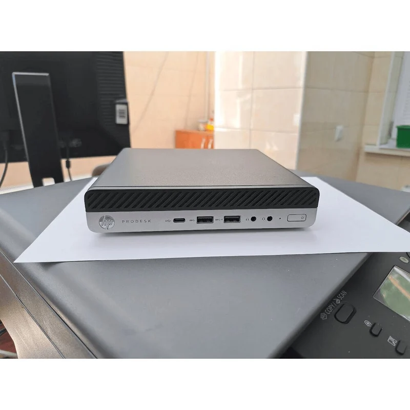 HP ProDesk 600 G4 Mini Refurbished Desktop Computer - Intel i5‑8500T - 256 GB SSD - 16 GB RAM - Windows 11 Pro - Black