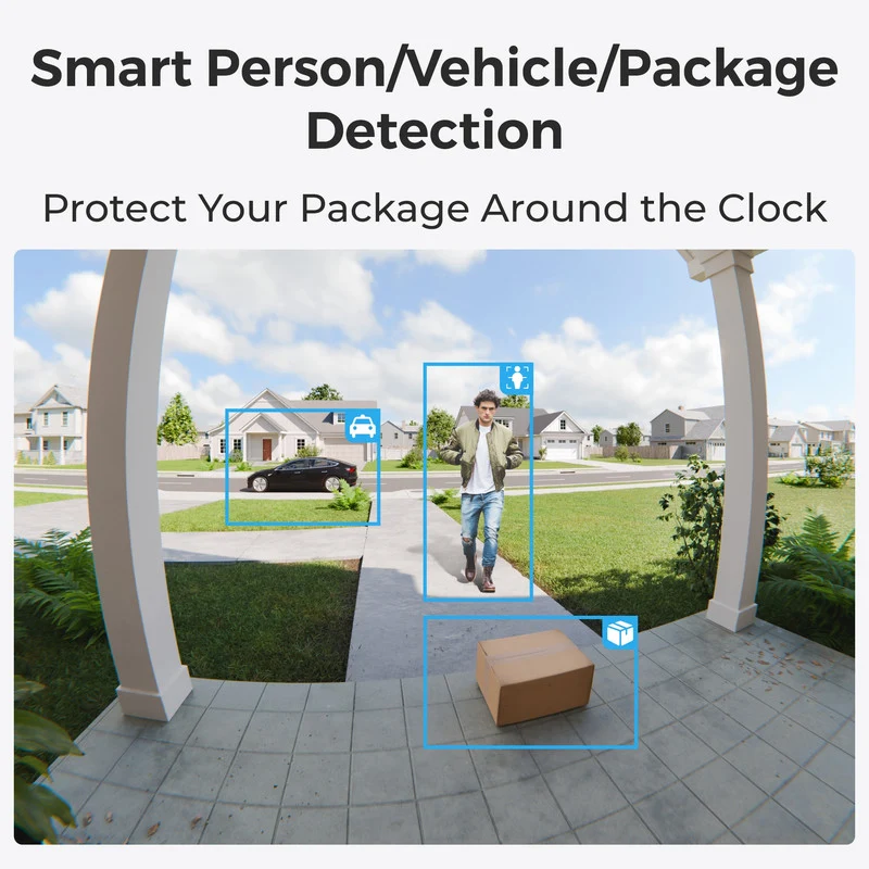Reolink 2K 4MP Battery Video Doorbell Camera Head-to-Toe View, WiFi ,Two-Way Talk White
