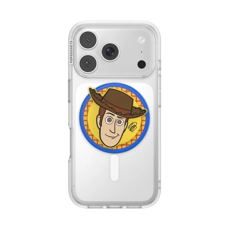 Toy Story X PopSockets PopGrip MagSafe Phone Grip/Stand with Swappable Top (Popout Woody)