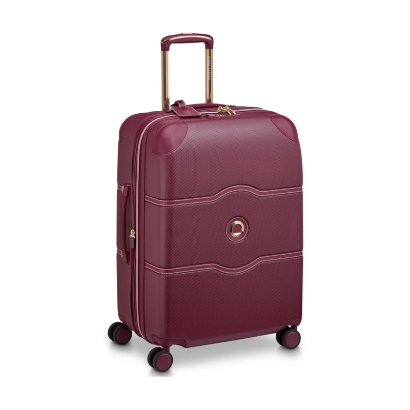 Delsey Chatelet Air 2.0 Checked-In Luggage Suitcase W/ TSA Lock Burgundy 66 cm