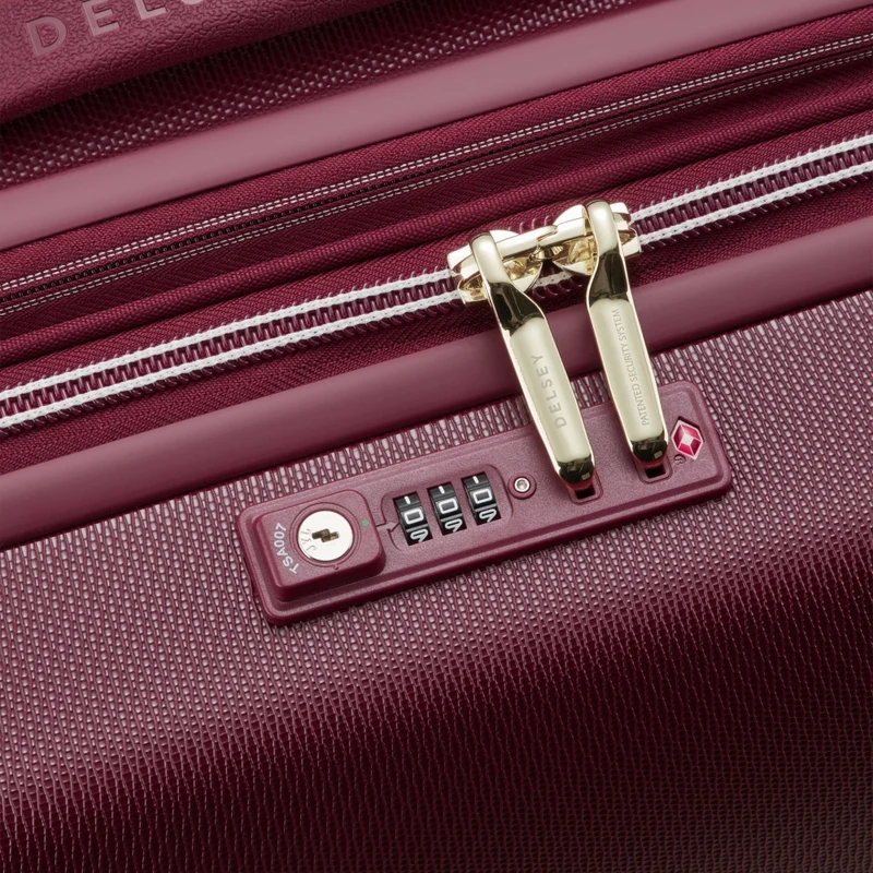 Delsey Chatelet Air 2.0 Checked-In Luggage Suitcase W/ TSA Lock Burgundy 66 cm