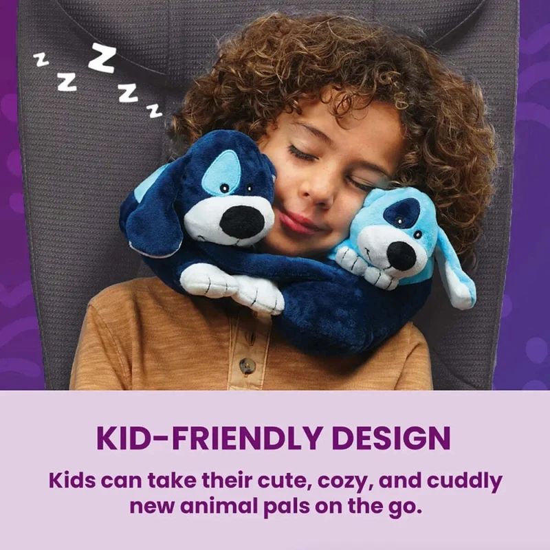 Cabeau Evolution Kids Fun Travel Neck Pillow Plush Design Puppies