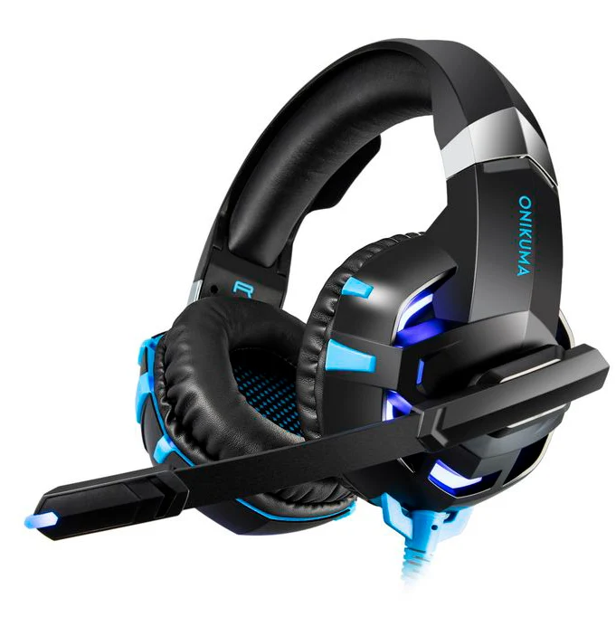 K2 Gaming Headset ONIKUMA Hot Selling Professional Gaming LED Lights Compatible with Computer PS4 PS5 Mobile Phone headset