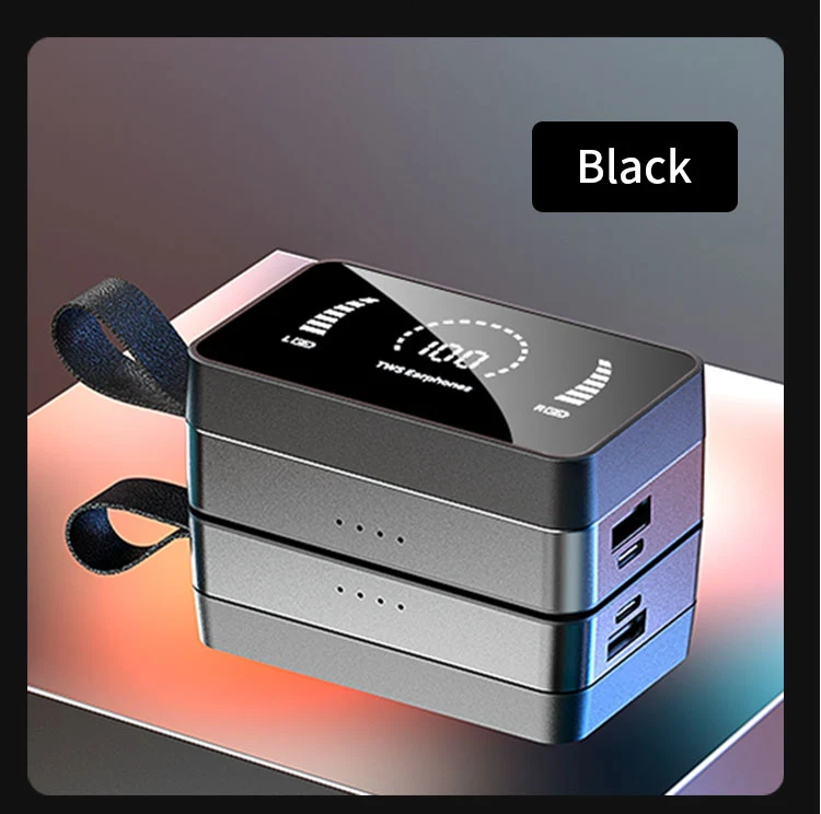 Large Screen Earbuds/Powerbank with Noise Cancellation