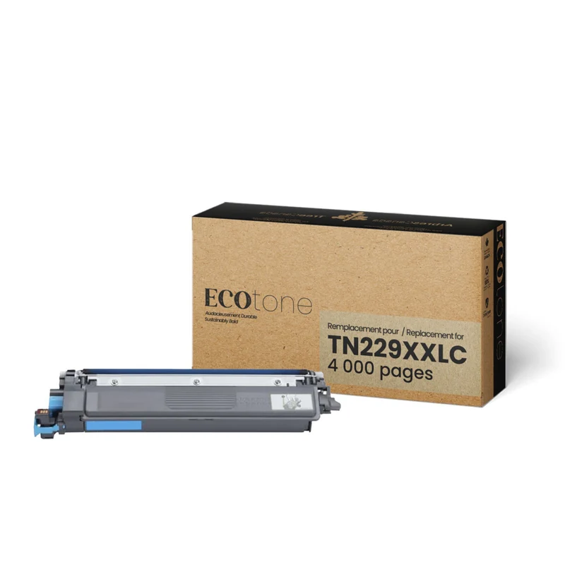 Ecotone Brother TN229XXLC Cartouche de toner remanufacturée - Rendement très élevé - Cyan