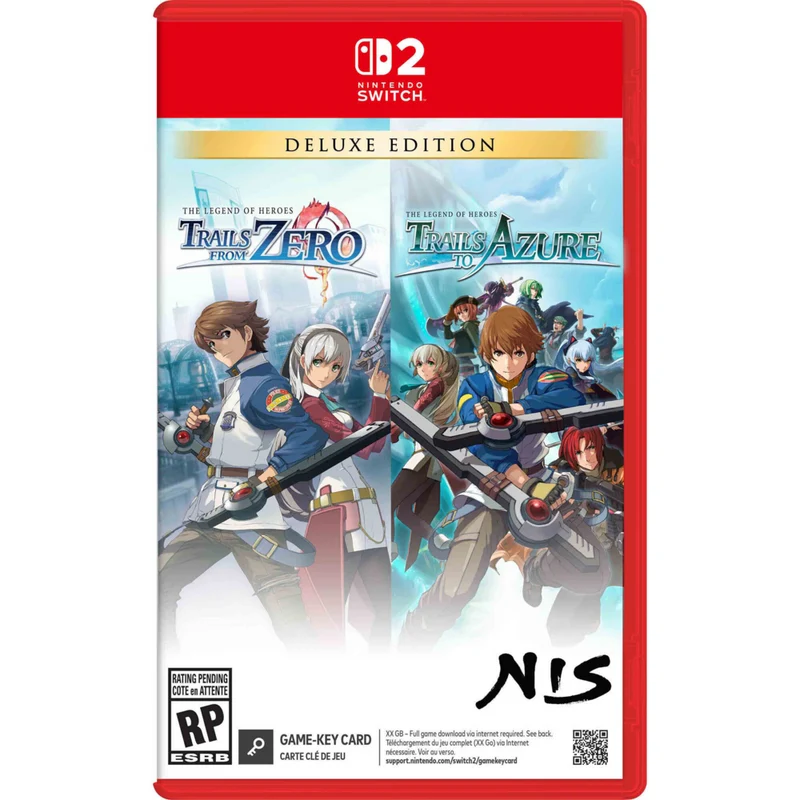 The Legend of Heroes: Trails from Zero / The Legend of Heroes: Trails to Azure (Deluxe Edition) pour Nintendo Switch 2 (Carte Clé De Jeu)