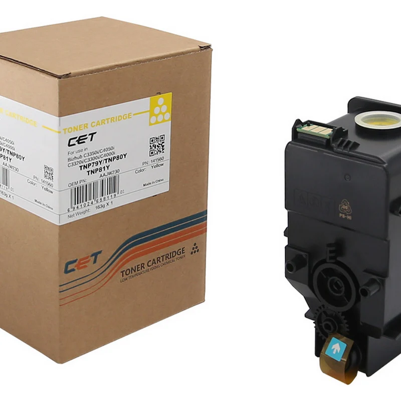 CET Konica Minolta Bizhub C3300i/3320i/3351i/4001i/4050i TNP79Y/TNP80Y/TNP81Y Toner Cartridge - Standard Yield - Yellow