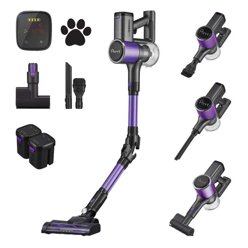 Panni - S2 MAX Pet S7219P Aspirateur balai sans fil 5-en-1 pour animaux avec outil motorisé pour animaux