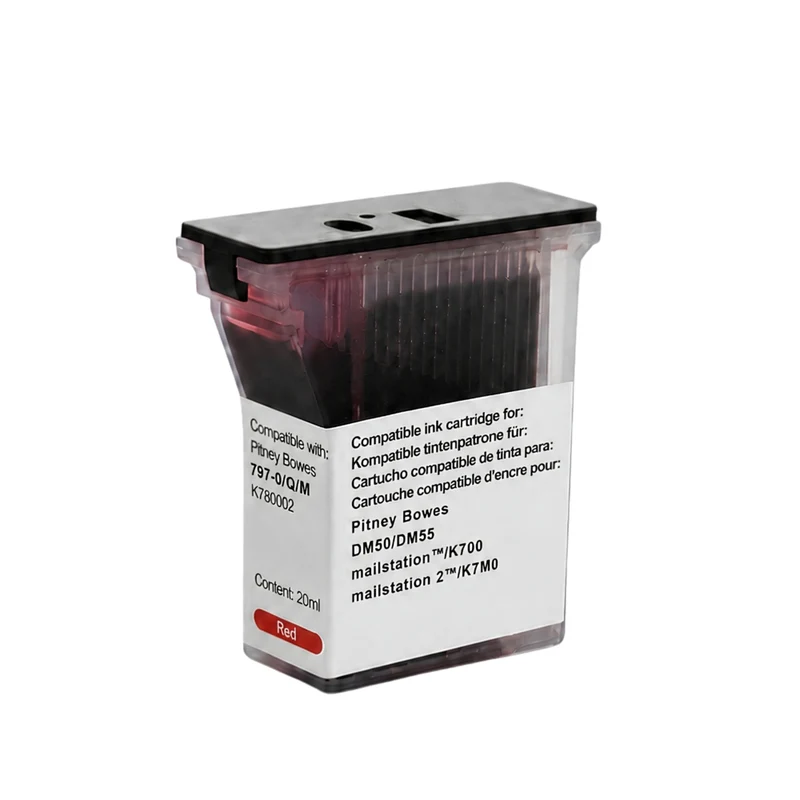 fuzion - Cartouche Jet d'Encre Compatible Pitney Bowes IJPB797 - Rendement Standard - Rouge