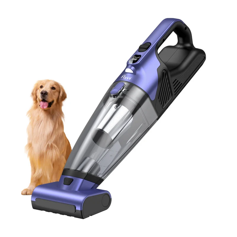 Panni - H5398P Aspirateur à main sans fil pour animaux avec brosse motorisée, pour la maison et la voiture