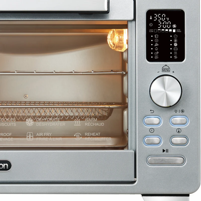 Salton NuRetro Digital Air Fryer Toaster Oven - Metallic Silver