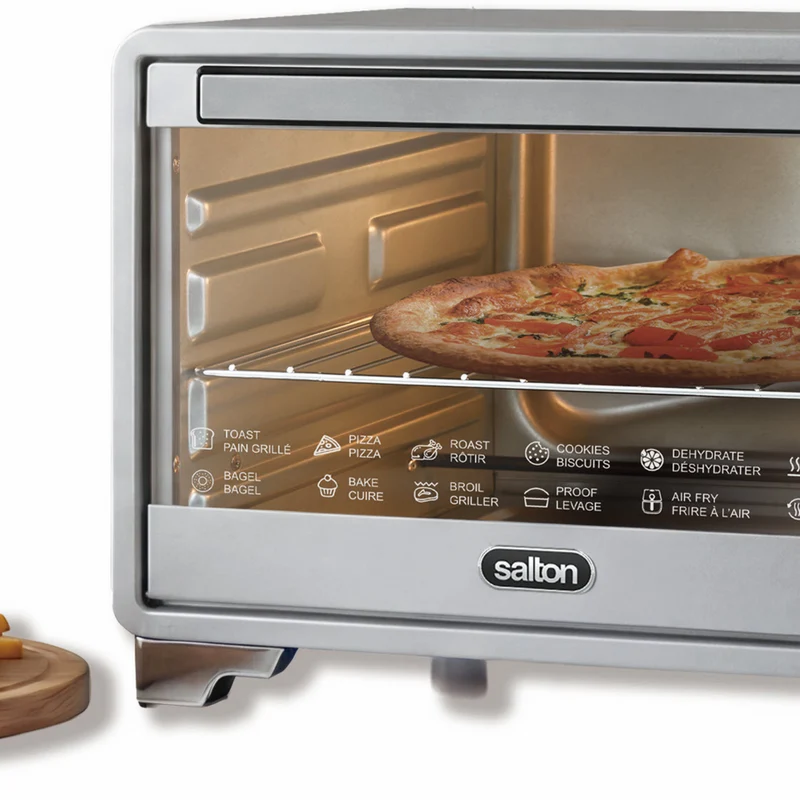 Salton NuRetro Digital Air Fryer Toaster Oven - Metallic Silver