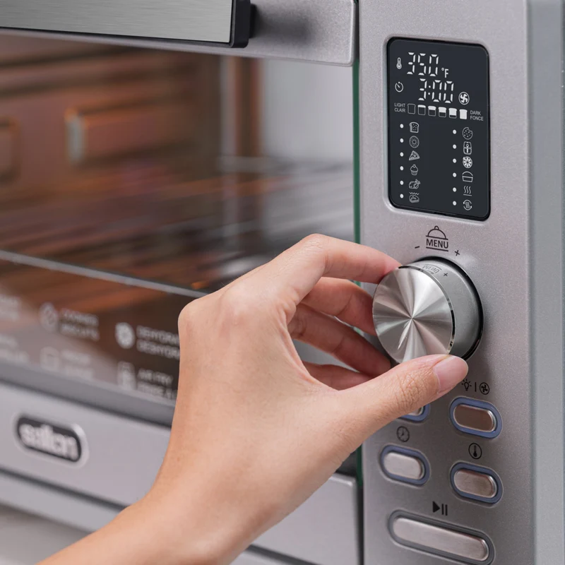 Salton NuRetro Digital Air Fryer Toaster Oven - Metallic Silver
