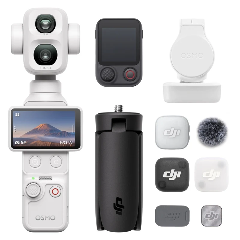 DJI Osmo Pocket 4P Vlog Combo - Pearl White