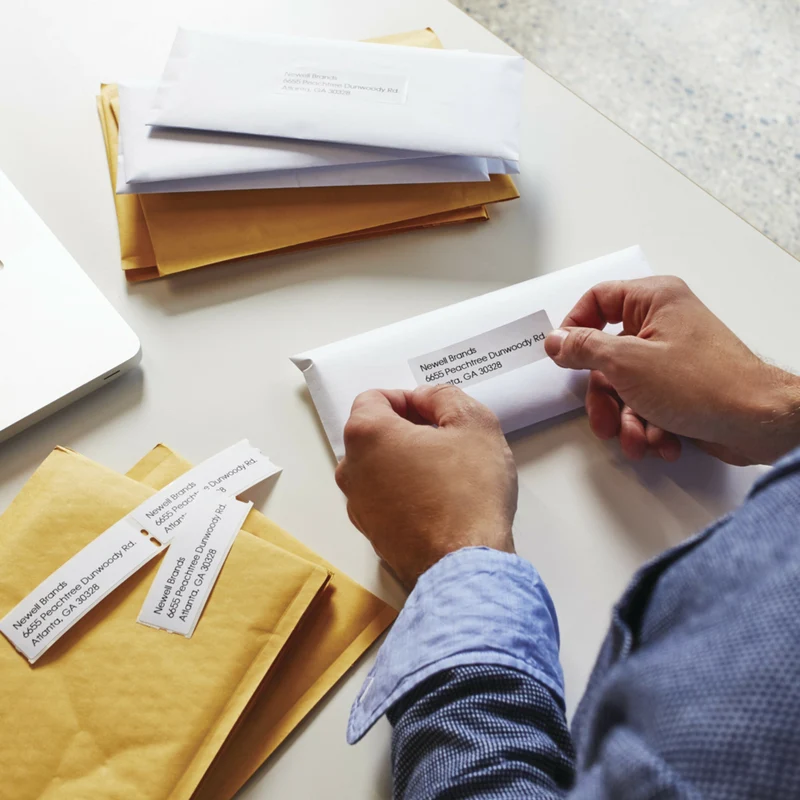 DYMO LabelWriter Self-Adhesive White Mailing Address Labels, 1-1/8" x 3-1/2" - 2 Rolls of 350 (700 Total)