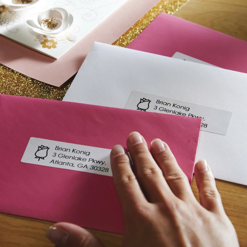DYMO LabelWriter Self-Adhesive White Mailing Address Labels, 1-1/8" x 3-1/2" - 2 Rolls of 350 (700 Total)