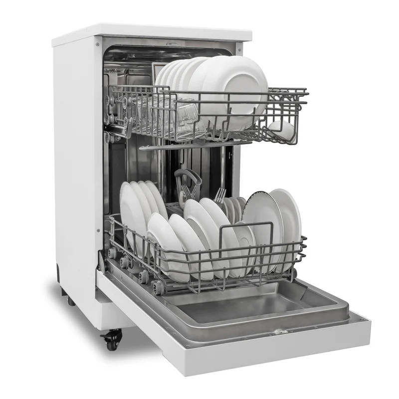 BLACK+DECKER - Lave-vaisselle portatif 18 po - capacité de 8 couverts - 6 programmes de lavage - blanc