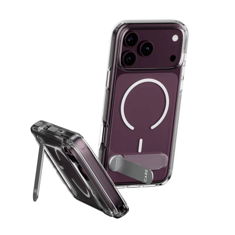 PanzerGlass - CARE Urban Explorer avec Kickstand & MagSafe iPhone 18 Pro/17 Pro - Transparent