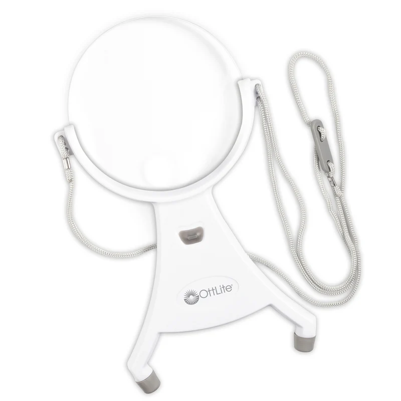 OttLite 4" Hands-Free LED Magnifier - White