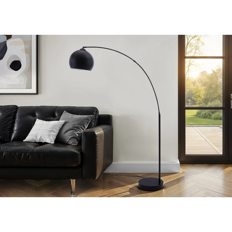 Monarch Specialties - 9634 74"H Lampadaire, Métal Noir/Contemporain