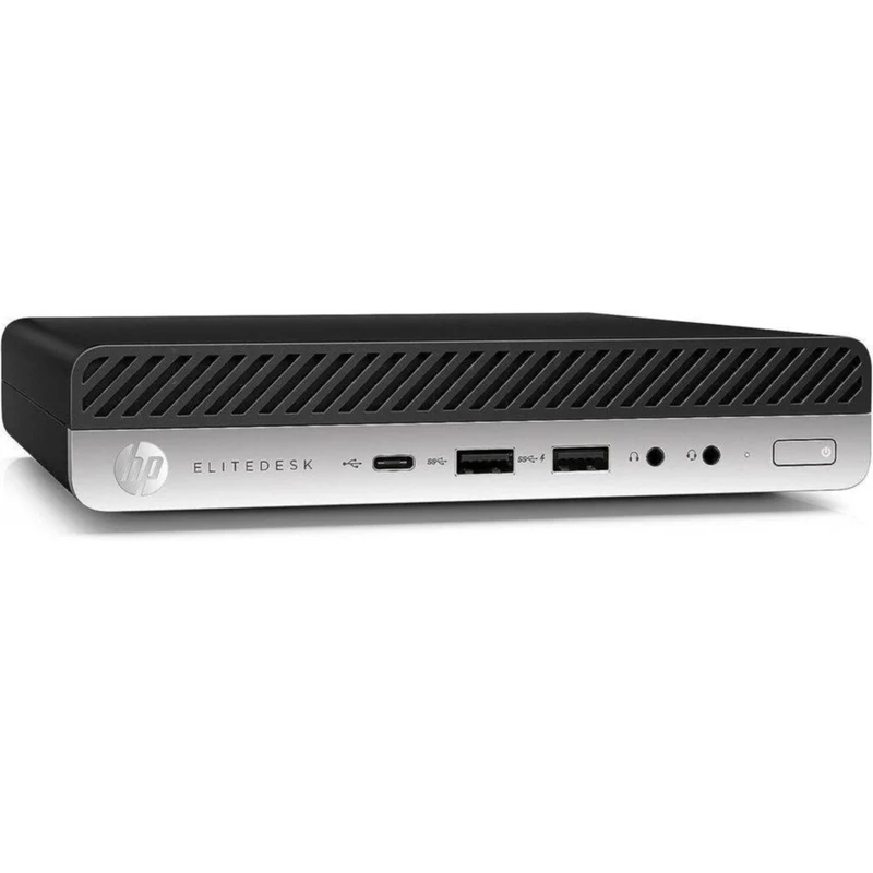 HP Refurbished EliteDesk 800 G4 Mini Desktop Computer - Intel Core i5-8500 - 256 GB SSD - 8 GB RAM - Windows 11 Pro - Black