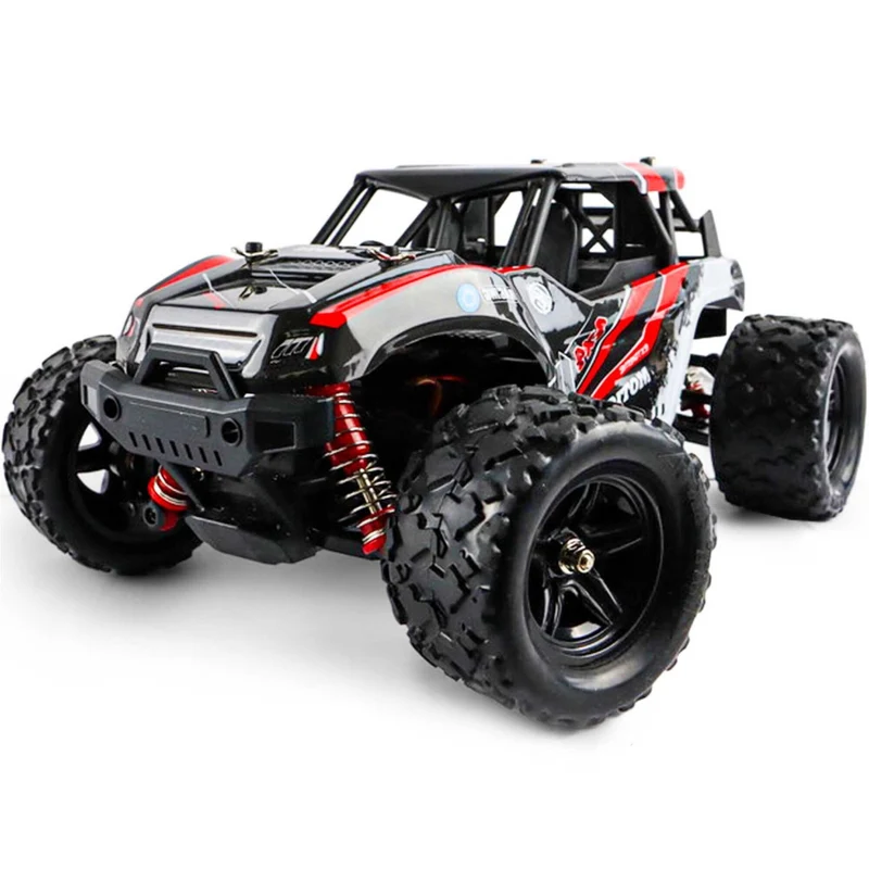 MotionGrey 1:18 RC Off-Road Monster Truck - 4WD High-Speed Remote Control Car - Red