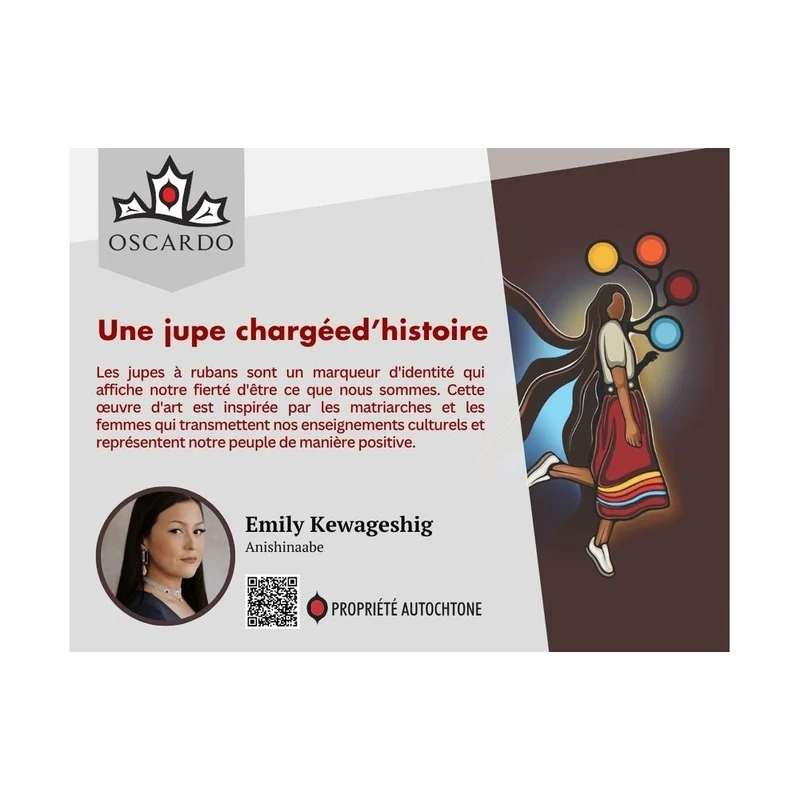 Oscardo - A Skirt with a Story par Emily Kewageshig Sac pour téléphone