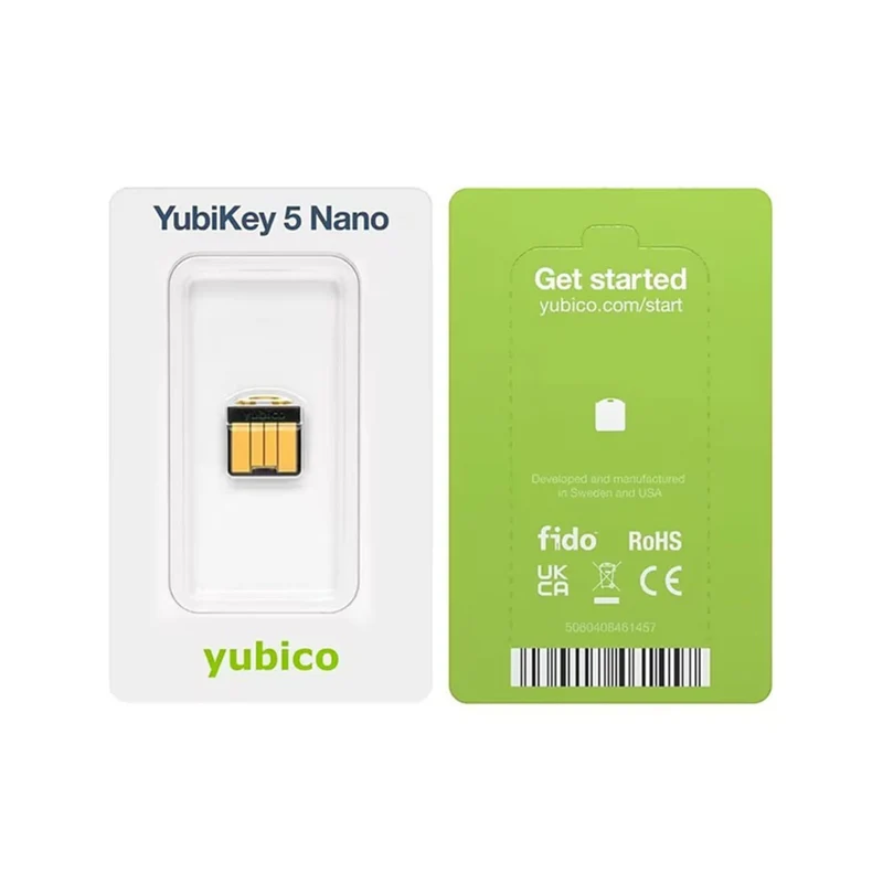 Yubico - Clé de sécurité YubiKey 5 Nano - USB-A - Noir