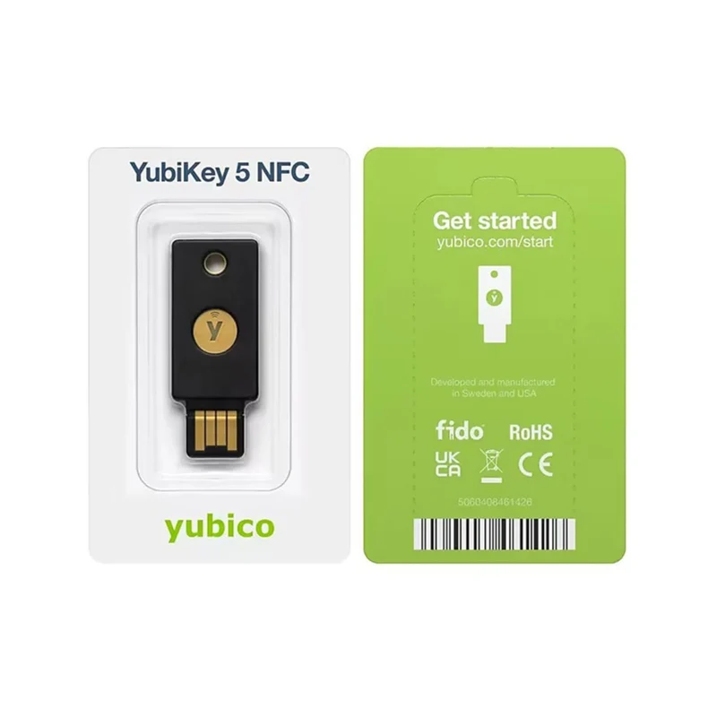 Yubico YubiKey 5 NFC Security Key - USB‑A + NFC - Black