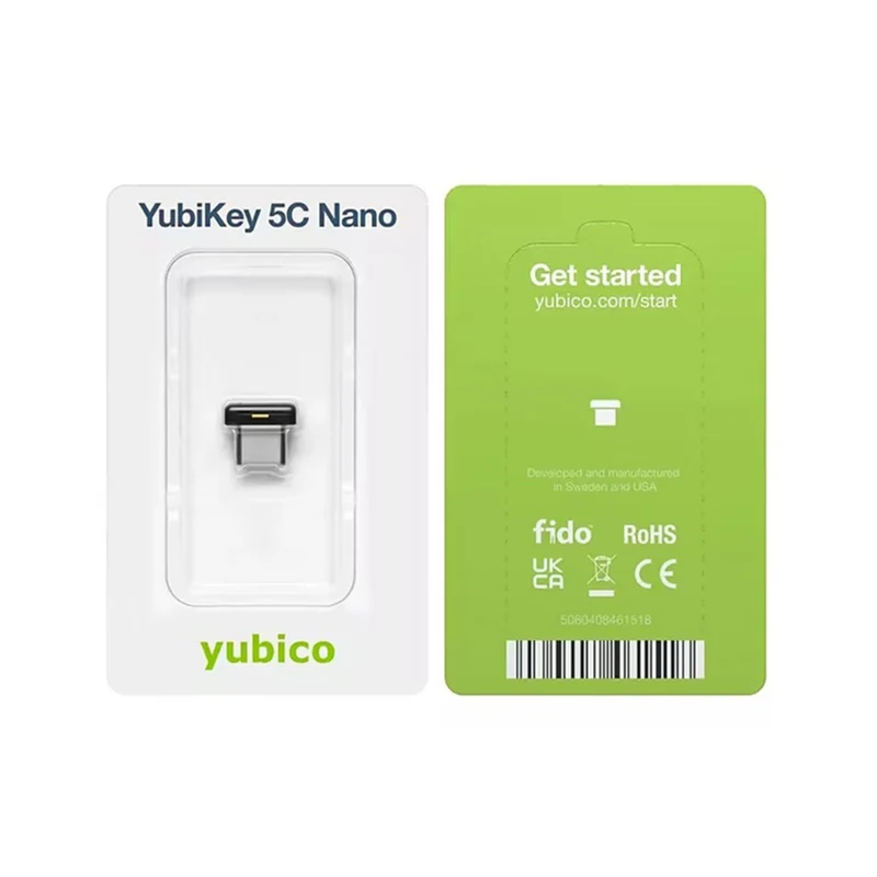 Yubico YubiKey 5C Nano Security Key - USB‑C - Black