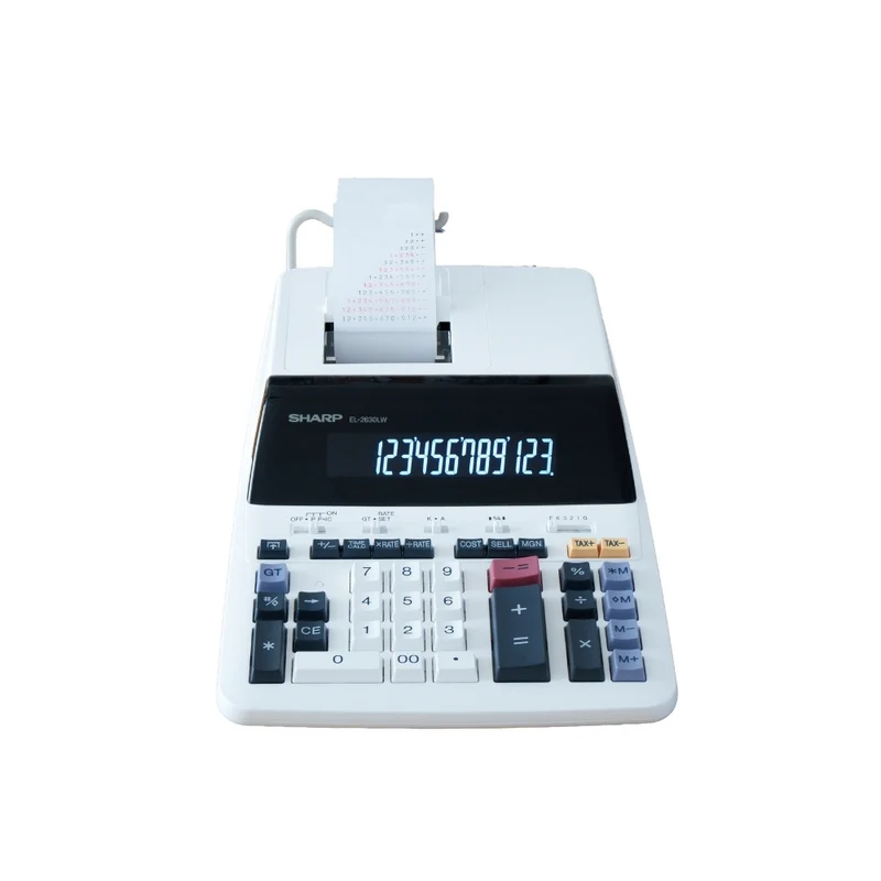Sharp - Imprimante multifonction 12 chiffres, calculatrice multifonction - blanc
