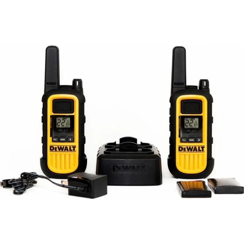 DEWALT - DXFRS300 Talkie-walkie GMRS robuste avec oreillettes de surveillance - lot de 4