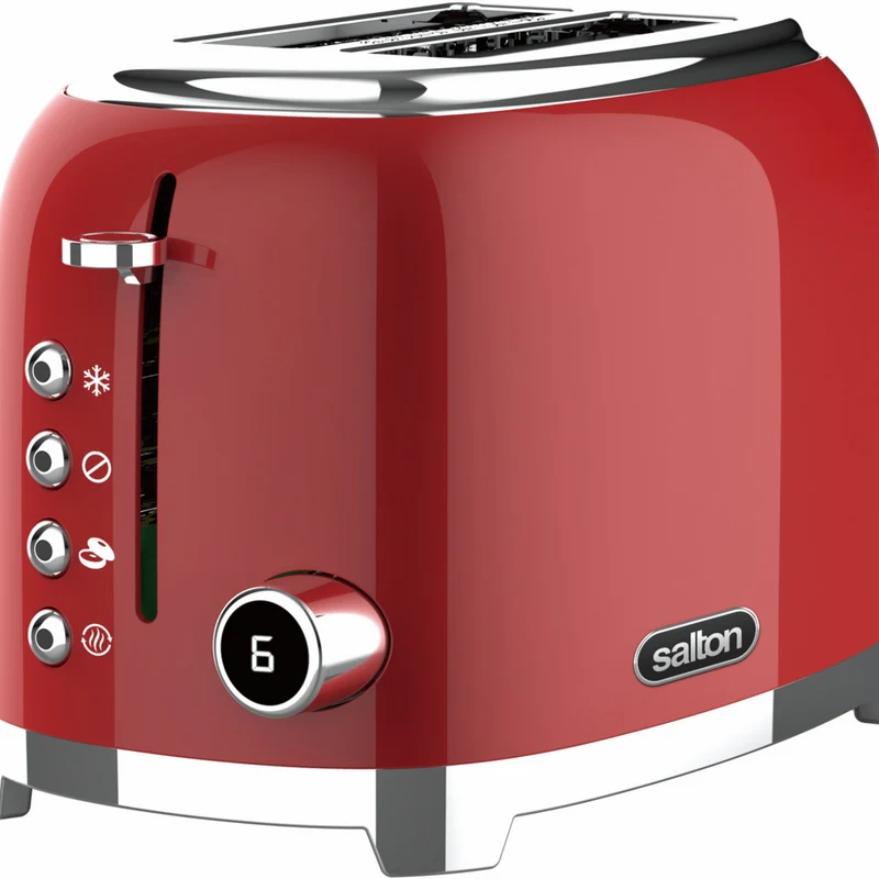 Salton NuRetro Digital 2 Slice Toaster - Space Cherry