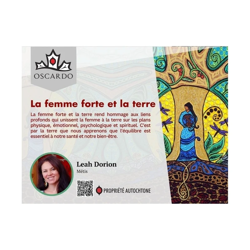 Oscardo - Strong Earth Woman par Leah Dorion Sac pour téléphone
