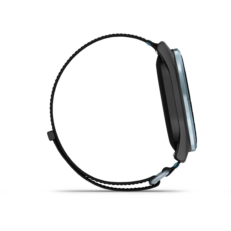 Garmin Approach J1 Smartwatch - Cloud Blue Aluminum Bezel with Black/Azure ComfortFit Fabric Band