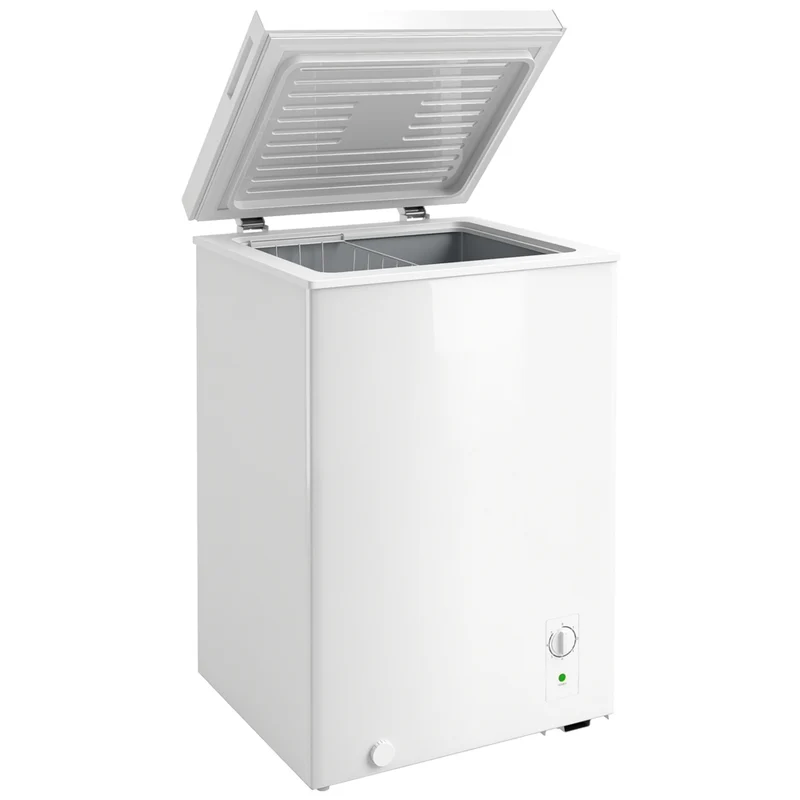HOMCOM - congélateur coffre compact - 3,5 pi3 - blanc