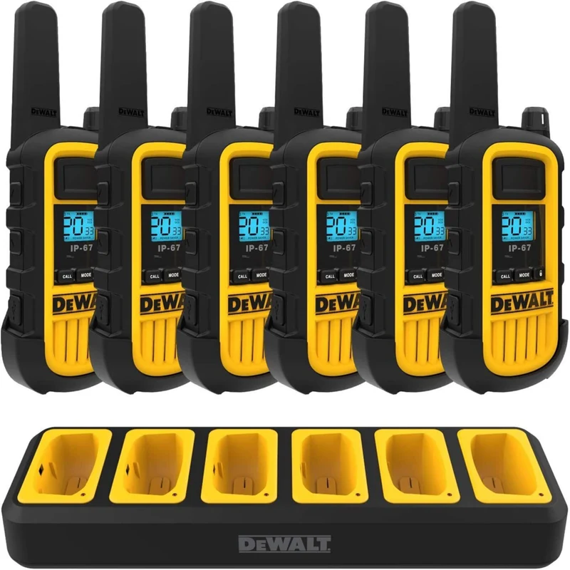 DEWALT Heavy Duty 48 DXFRS800 Radios with 8X 6 Port Chargers