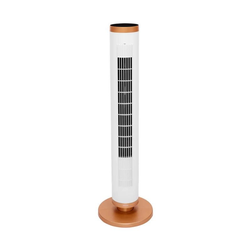 Seville Classics UltraSlimLine Oscillating Tower Fan with Light - White