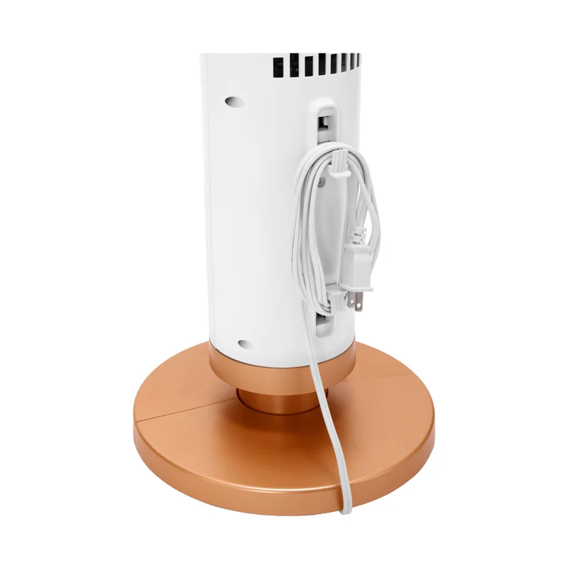 Seville Classics UltraSlimLine Oscillating Tower Fan with Light - White