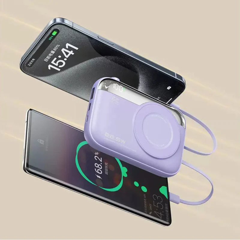 Shuji True Colour Series 10000mAh Portable Power Bank - Purple