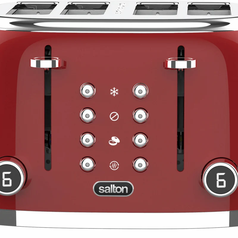 Salton NuRetro Digital 4 Slice Toaster - Space Cherry