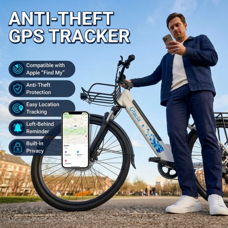 Gyrocopters Glacia Electric Bike for Adults & Teens - Speed 45 kmph - PAS 93 km - White