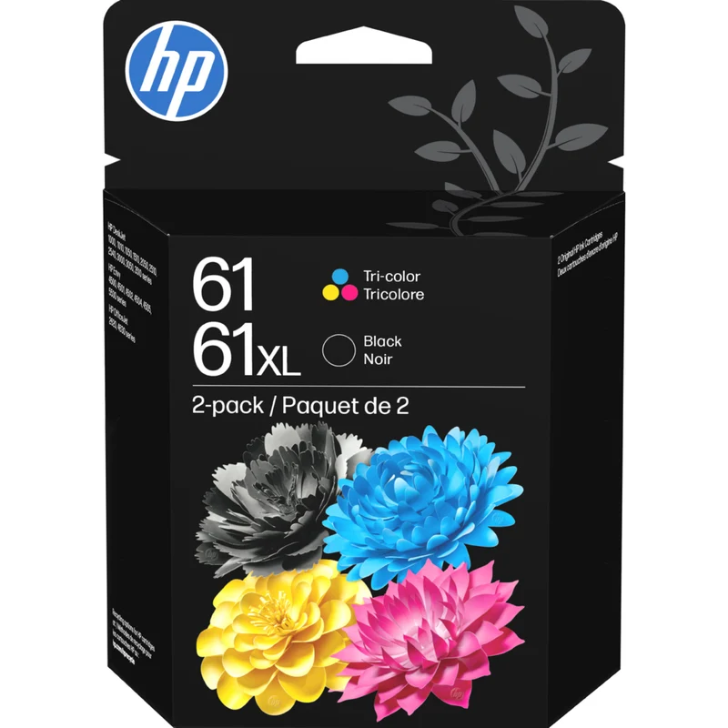 HP 61XL/61 C0PA6AN Ink Cartridge Combo - Standard Yield - Black/Tri-Colour - 2 Pack